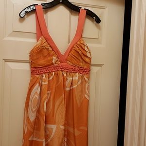 A cocktail salmon dress.
